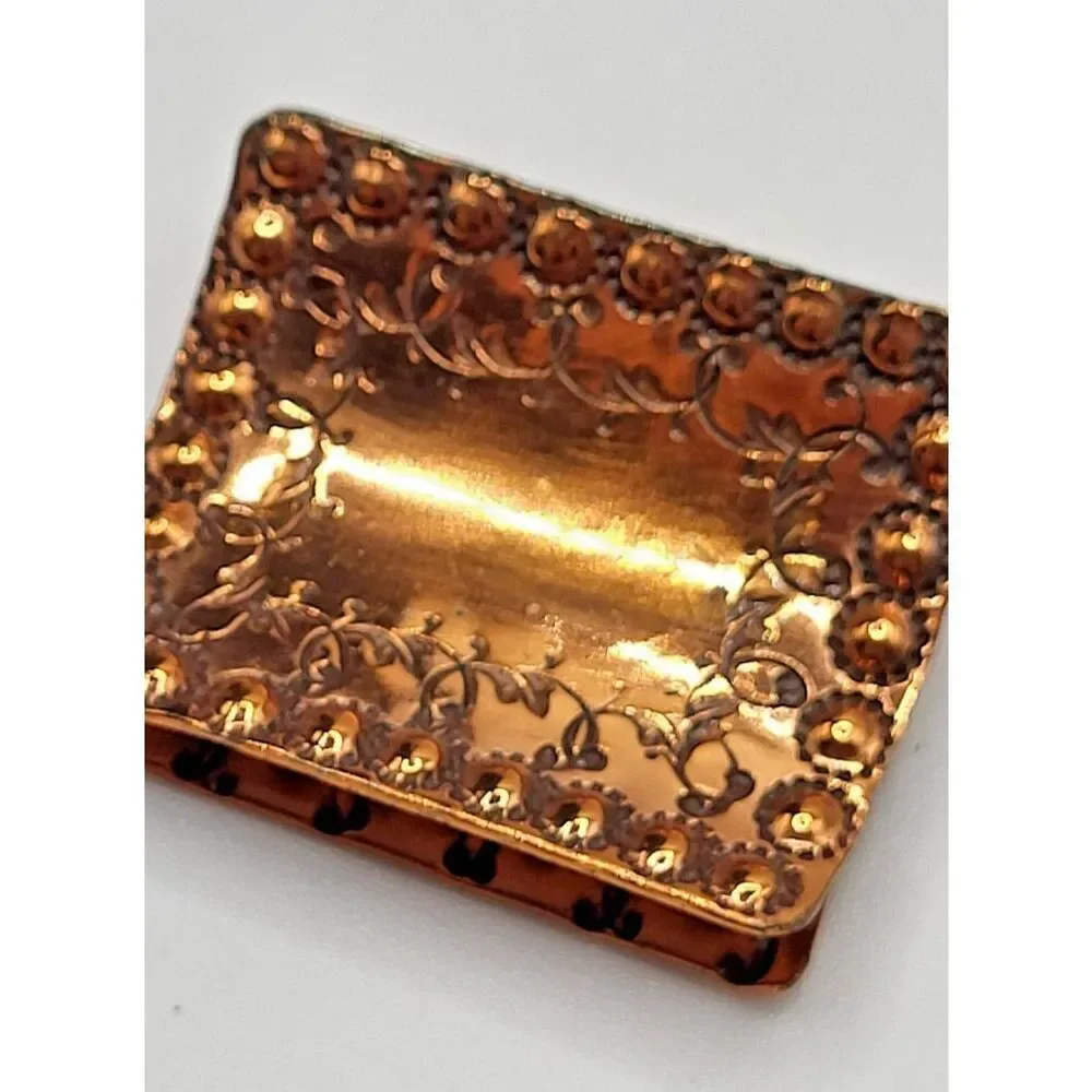 Gret Barkin Hand Wrought Copper Brooch Pin 1.25in